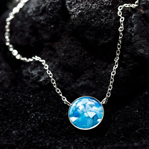 4Ocean Sterling Silver Ocean Plastic Pendant Necklace