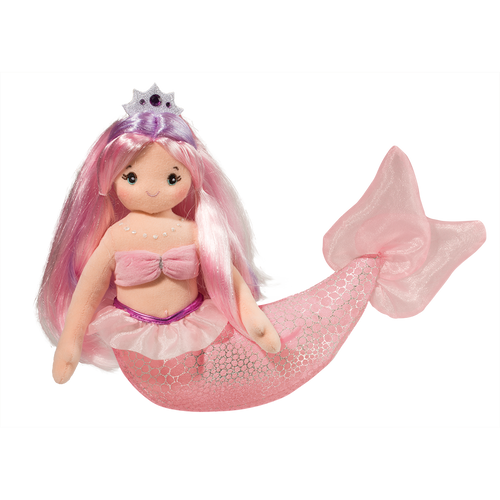 Douglas Serena Pink & Purple Cloth Princess Poised Tale Up Mermaid Doll