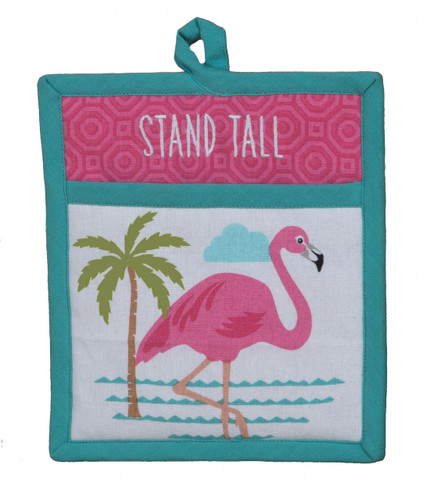 Kay Dee Stand Tall Flamingo Potholder Oven Pocket Mitt