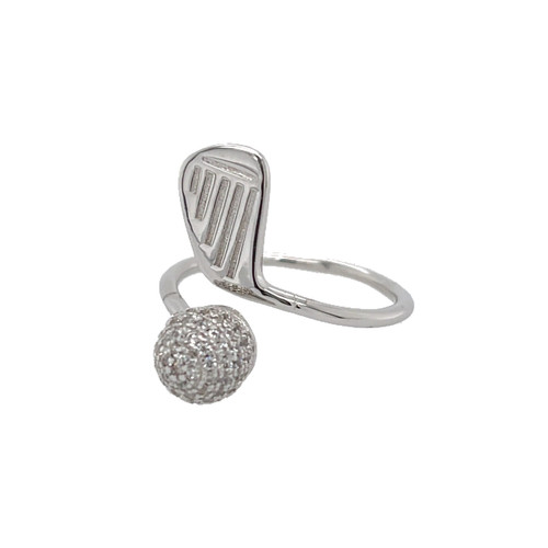 NAU-T Girl Sweet Spot Golf Club and Ball Silver Ring