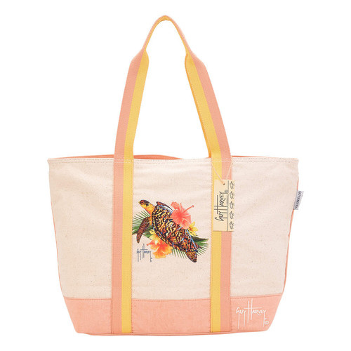 Sun N Sand Guy Harvey Tropical Artwork Large Tote Bag