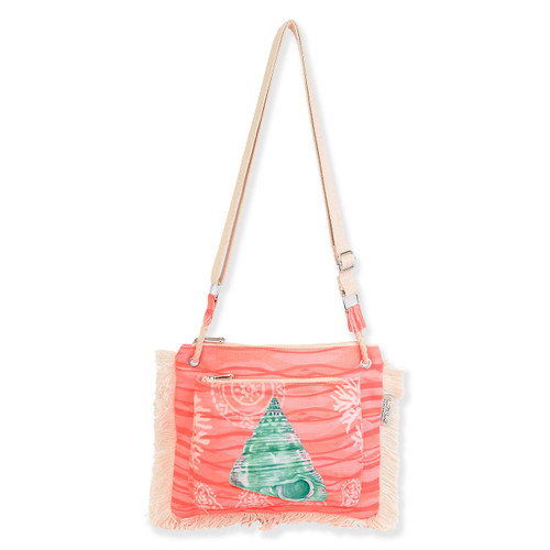  Sun N Sand Cabarita Point Sea Shell Coral Crossbody Bag