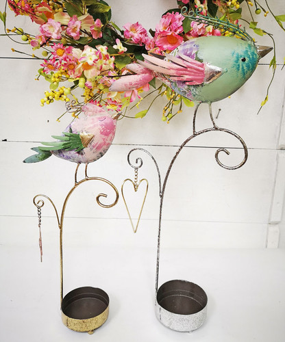 Fantastic Craft Chick A Dee Figurine Pillar Candles Holders Set of 2