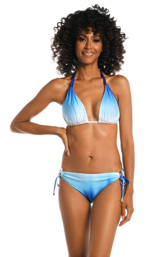La Blanca Ocean Oasis Sapphire Halter Triangle Swim Top
