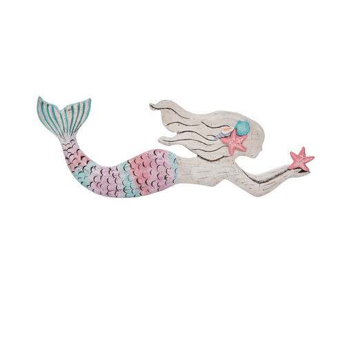 Mermaid Wall Art Holding A Starfish