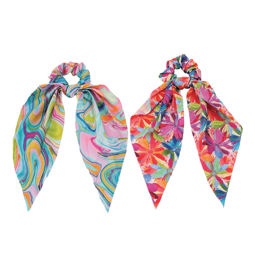 Izzy and Oliver Set of 2 Garden and Groove Hair Ties With Tails