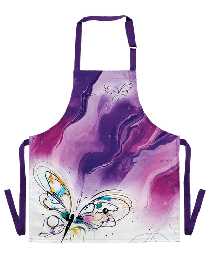 Izzy and Oliver Butterfly Purple Bib Apron