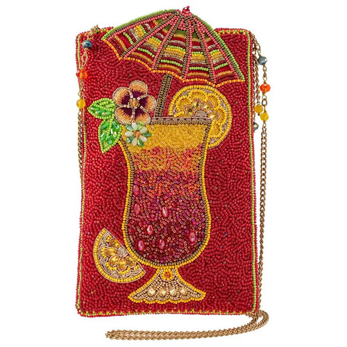 Mary Frances Beachy Keen Tropical Cocktail Crossbody Phone Pouch Purse Mary Frances Beachy Keen Tropical Cocktail Crossbody Phone Pouch Purse