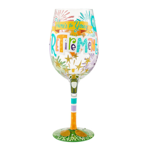 Lolita Here's To Your Retirement Wine Glass