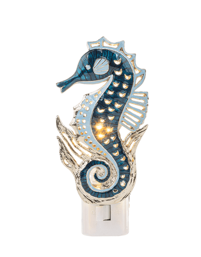 Ganz Blue Seahorse Night Light