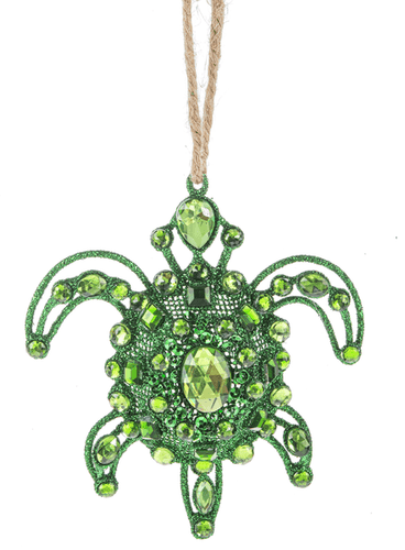Ganz Crystal Expressions Green Sea Turtle Ornament