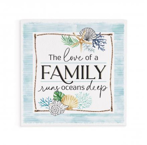 The Love Of Family Canvas Wall Art Sign