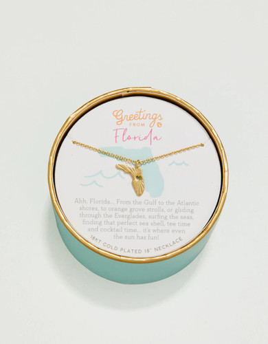 Spartina 449 Sea La Vie Florida State Gold Necklace