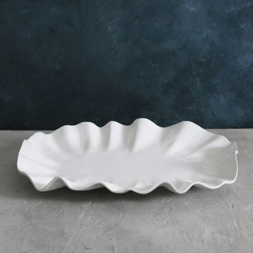 Beatriz Ball Vida Nube White Large Wave Edge Serving Platter