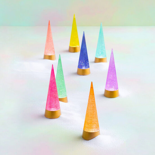 Glitterville Swirling Glitter Light Up Water Cone Christmas Tree