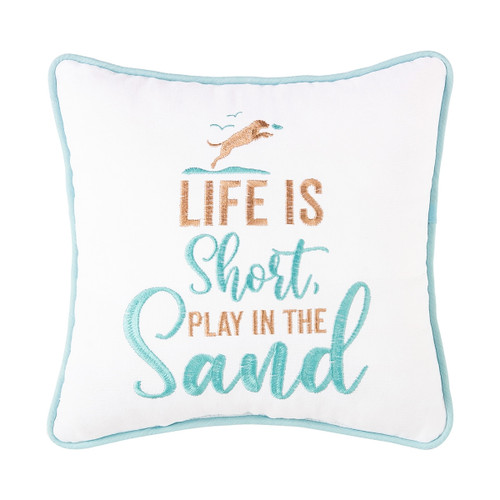C & F Home Dog Play In The Sand Small Accent Pillow