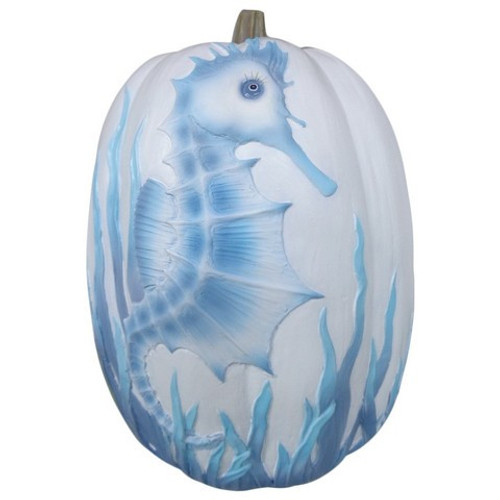 Fancy That Handpainted Craved Wood Seahorse Pumpkin Fancy That Handpainted Craved Wood Seahorse Pumpkin