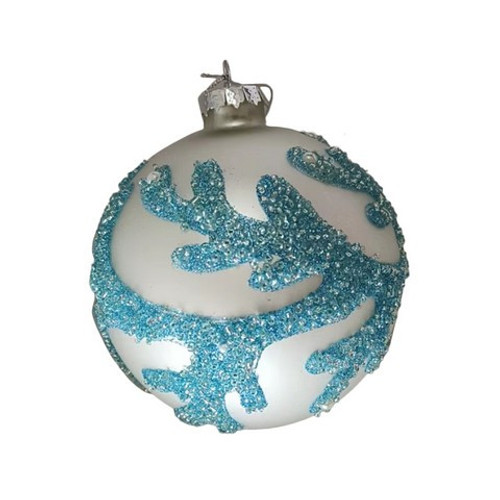 Fancy That Blue Sea Coral Christmas Tree Ball Ornament Fancy That Blue Sea Coral Christmas Tree Ball Ornament