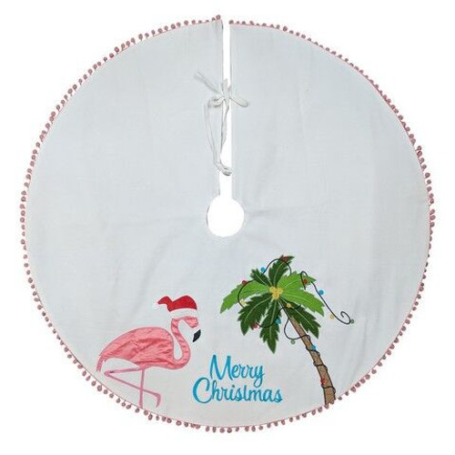 Fancy That Flamingo Merry Christmas Palm Tree Skirt Fancy That Flamingo Merry Christmas Palm Tree Skirt