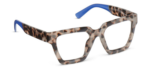 Peepers Sterling Focus Oversized Gray Tortoise Blue Readers