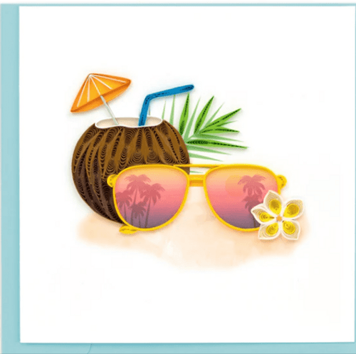 Tropical Summer Quilled Blank Greeting Card