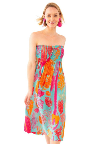  Gretchen Scott Haight Ashbury Sea Sway Print Beach Dress / Skirt