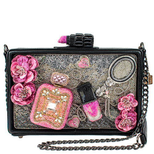 Mary Frances Flawless Makeup Themed Crossbody Clutch Purse