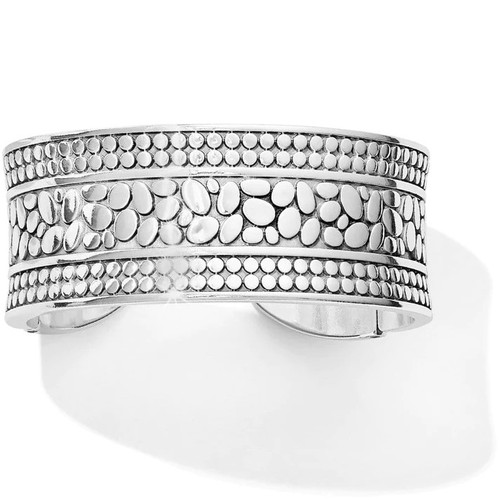 Brighton Pebble Double Hinged Silver Cuff Bracelet