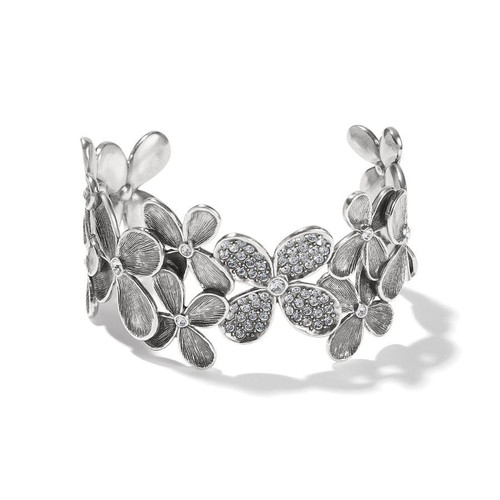 Brighton Everbloom Petals Silver Cuff Bracelet
