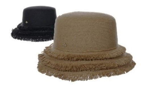Cappelli Ravi Tiki Fringe Paper Braid Bucket Hat