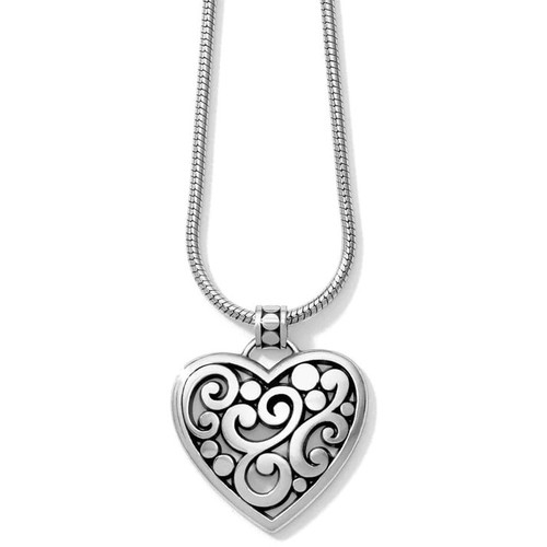 Brighton Contempo Silver Sculpted Heart Necklace