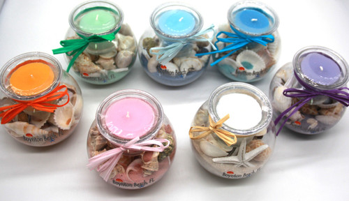 Personalized Boynton Beach Sand Filled Jar Candle