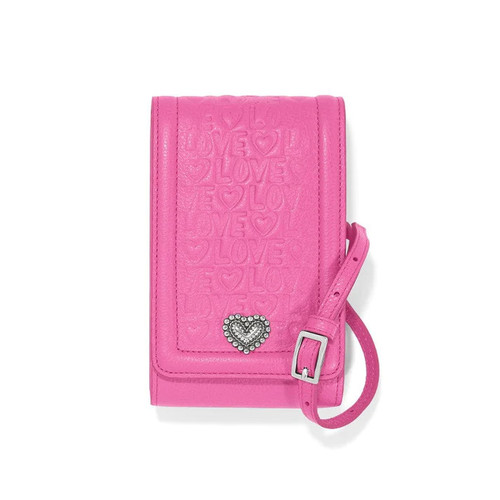 Brighton Deeply In Love Pink Phone Crossbody Organizer