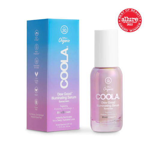  Coola Dew Good Illuminating Serum Sunscreen Moisturizer with Probiotic Technology SPF30