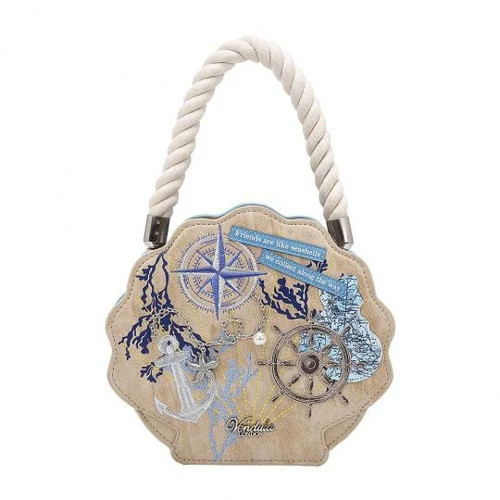 Vendula London English Coast Scrapbook Hetty Bag Shell Shaped Crossbody Purse Vendula London English Coast Scrapbook Hetty Bag Shell Shaped Crossbody Purse