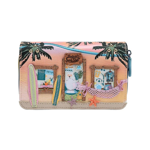  Vendula London The Surf Shack Zip Around Medium Long Wallet 