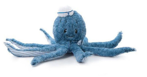 The Petting Zoo Oswald Sailor Blue Stuffed Octopus  