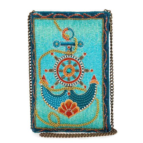 Mary Frances Anchors Away Mini Crossbody Phone Purse Mary Frances Anchors Away Mini Crossbody Phone Purse
