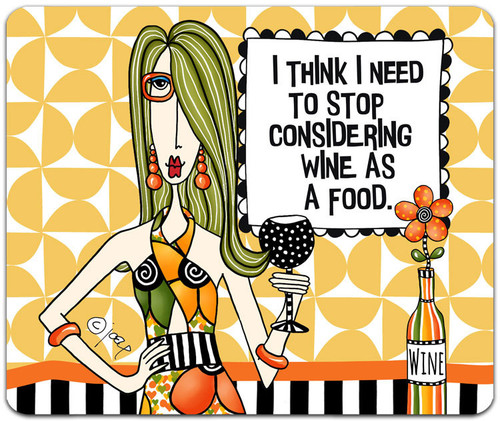 CJ Bella I Think Wine Mouse Pad