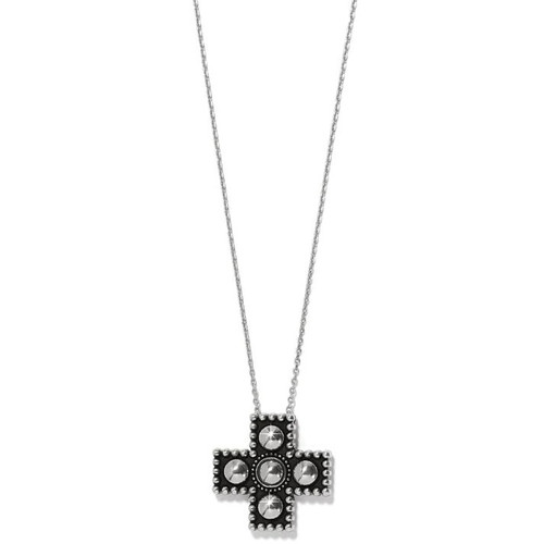 Brighton Pretty Tough Small Cross Silver Necklace