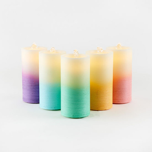 One Hundred 80 Degrees Ombre Water Wick Fountain LED Flame Candle