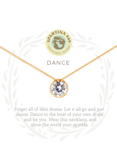 Spartina 449 Sea La Vie Dance Gem Pendant Gold Necklace