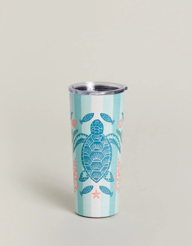 Spartina 449 Sea Turtle Sea Horses 22 oz Stainless Steel Drink Tumbler