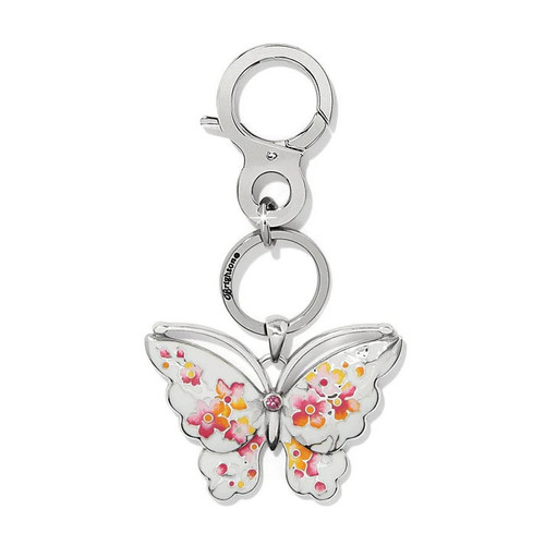 Brighton Sakura Kyoto In Bloom Butterfly Key Ring Clip Purse FOB