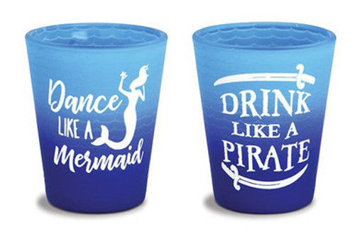 Cape Shore Drink Like A Pirate & Dance Like A Mermaid Double Sided Velvety Smooth Shot Glass 