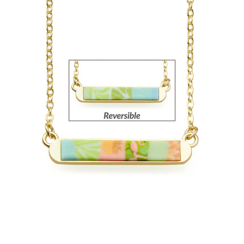 Jilzarah Palm Beach Colors Reversible Mini Bar Necklace 