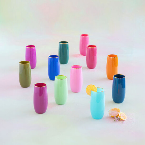 Glitterville Sugar Plum Tumbler Glass Assortment of 12 Different Colors Glitterville Sugar Plum Tumbler Glass Assortment of 12 Different Colors