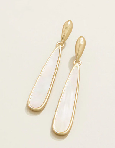 Spartina 449 Gold Mother-of-Pearl Drip Earrings