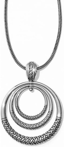 Brighton Daria Triple Ring Pendant Silver Convertible Necklace
