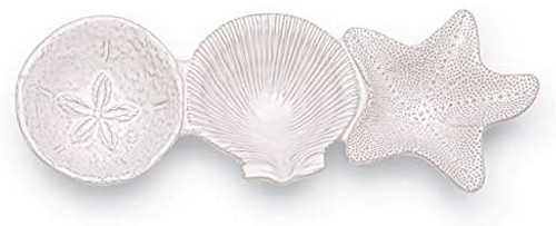 Mud Pie Triple Shell Chip Dip Bowl